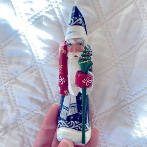 Hand Painted Vintage Russian Santa 1996